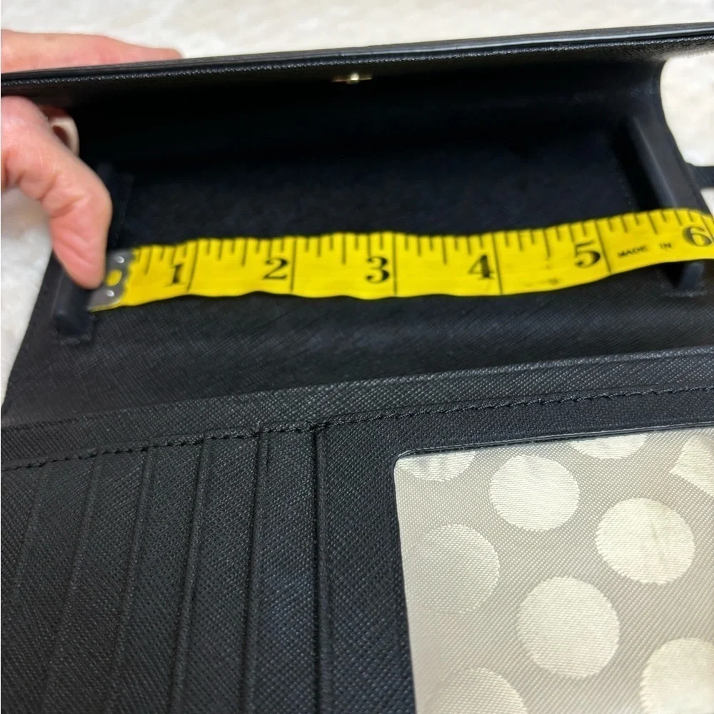 KATE SPADE Saffiano Black Leather Iphone  Wallet